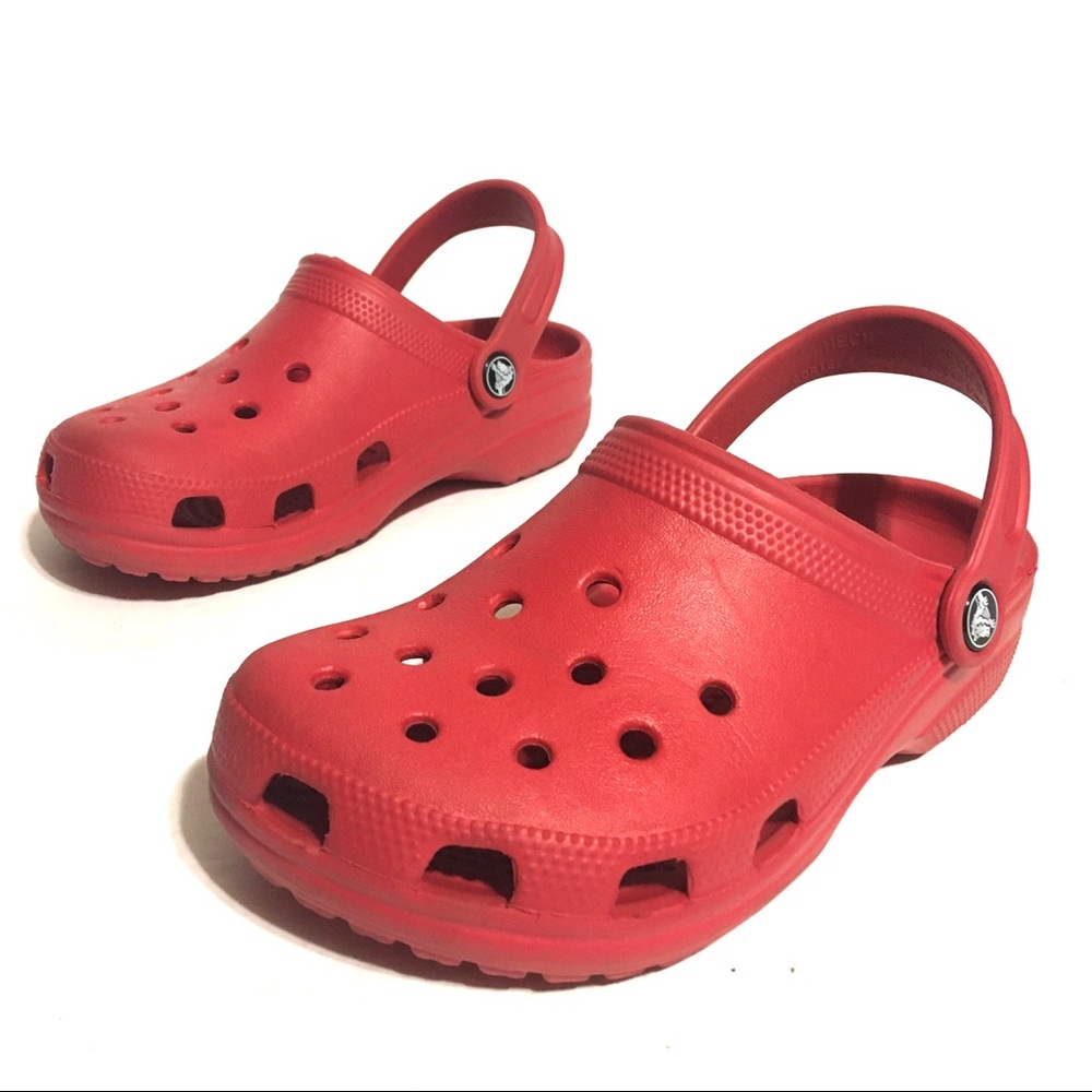 Crocs Red Kids Sandals Size J 2